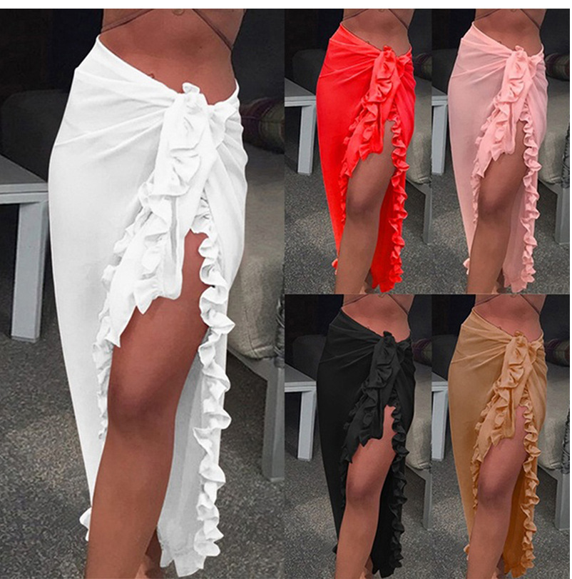Cover Up Kaftan - 5 kleuren Ruche Sarong voor Vrouwen