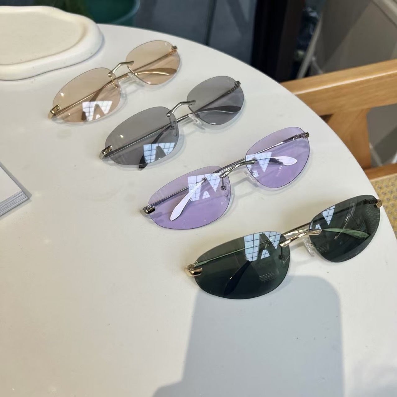 Sunglasses Cat Eye - UV400 randloze tinten, Cat Eye minimalistische