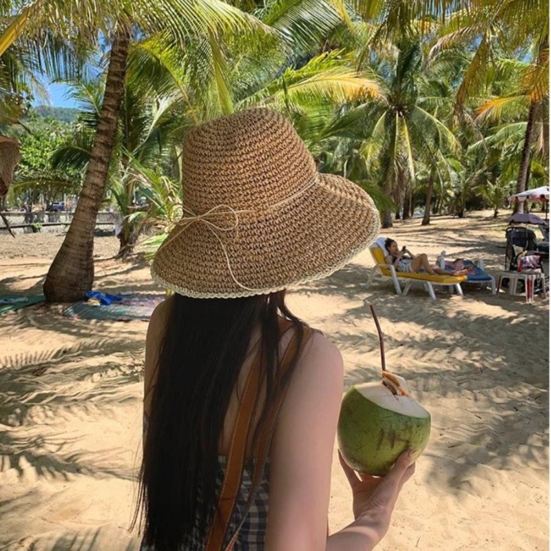 Hat Floppy Wide - 1pc Dames Zomer Strand Strohoed voor