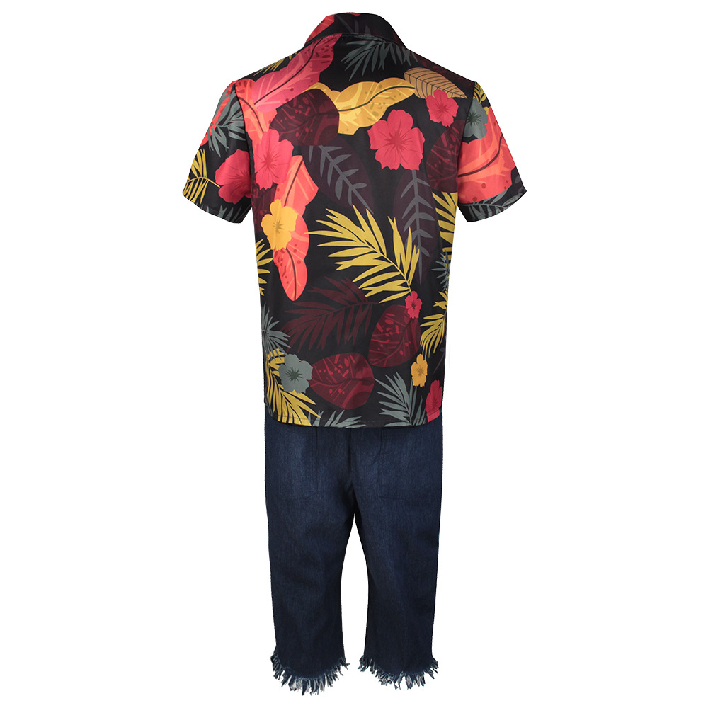 Set met tropisch bloemenoverhe - Shorts Denim Frayed recensie en prijs