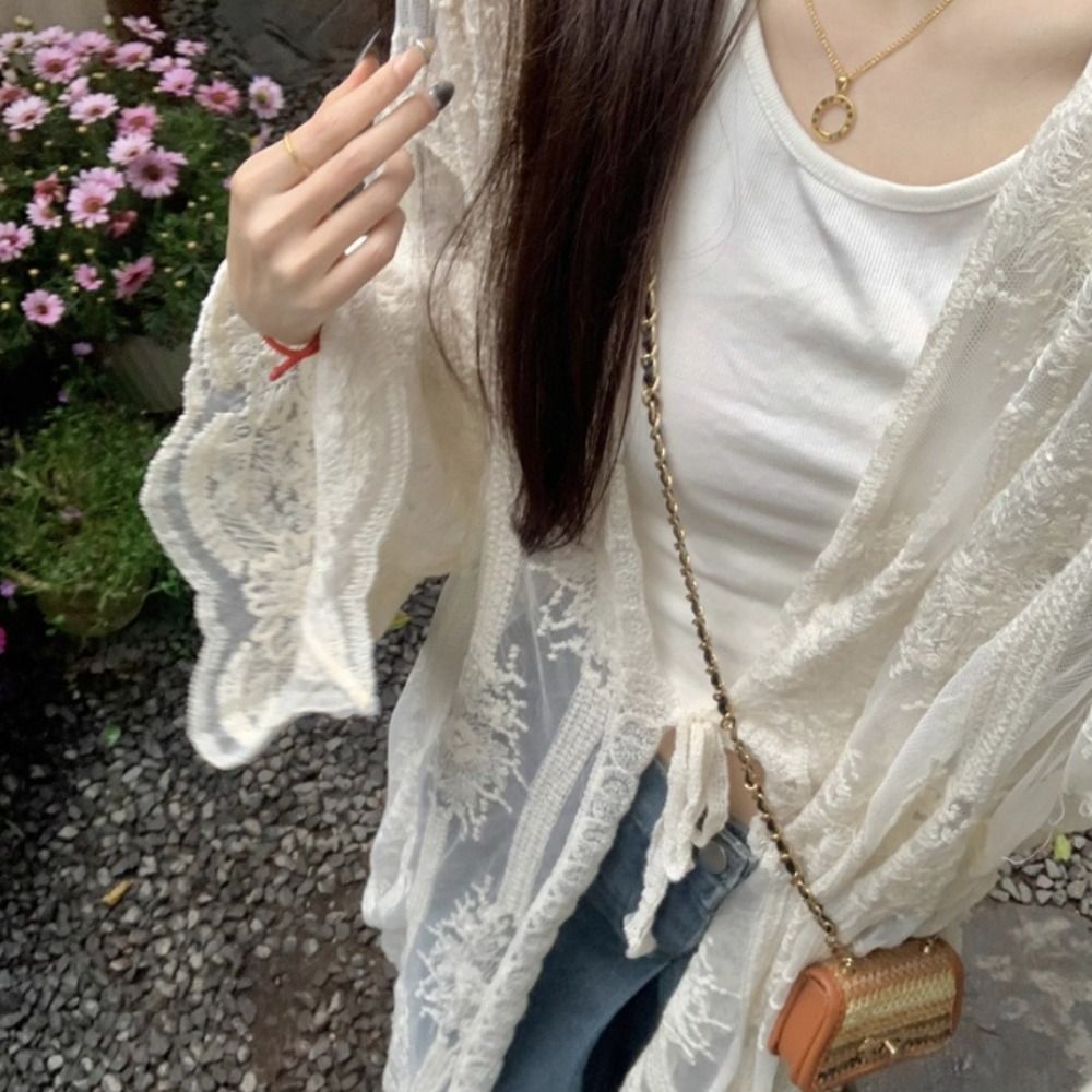 Lichtgewicht kant-en-klare blo - Kimono Sheer Floral recensie en prijs