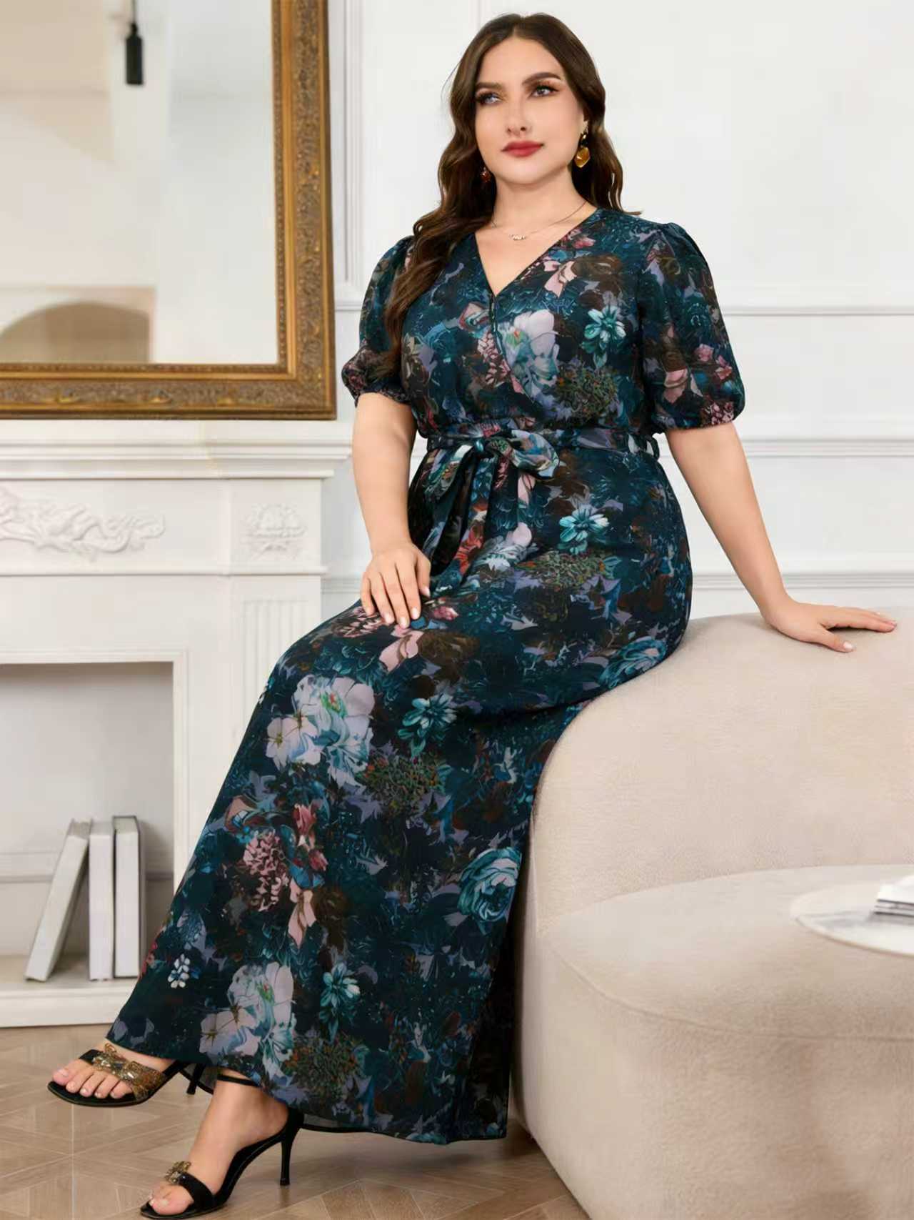 2026 Nieuwe Aanwinst Plus Size - Romper Floral Print recensie en prijs