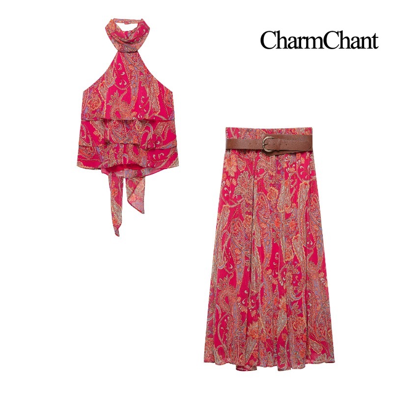 CHARMCHANT Dames Paisley Print - Midi Skirt Floral recensie en prijs