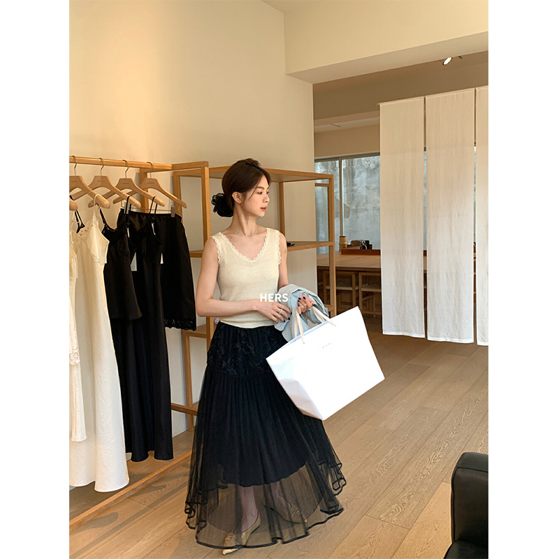 MEXZT Elegante Witte Tule Midi - Midi Skirt Floral recensie en prijs
