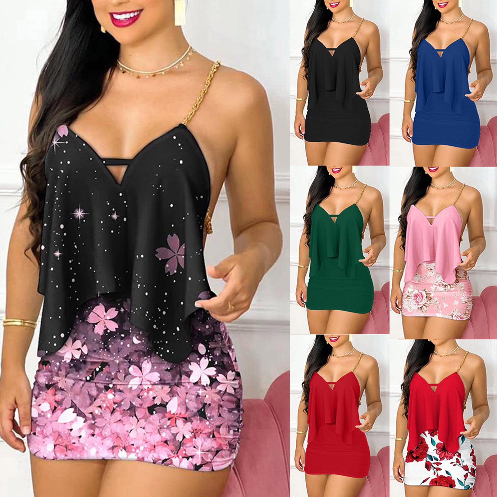 Damesjurken Zomermode Bloemenp - Maxi Dress Halter recensie en prijs