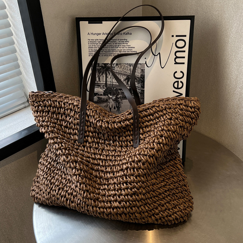 Strogeweven draagtassen Casual - Crochet Bag Raffia recensie en prijs