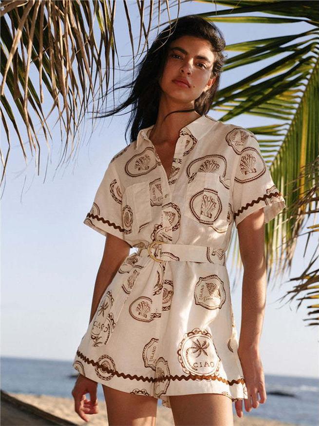 Elegante bloemenprint linnen w - Linen Dress Wrap recensie en prijs
