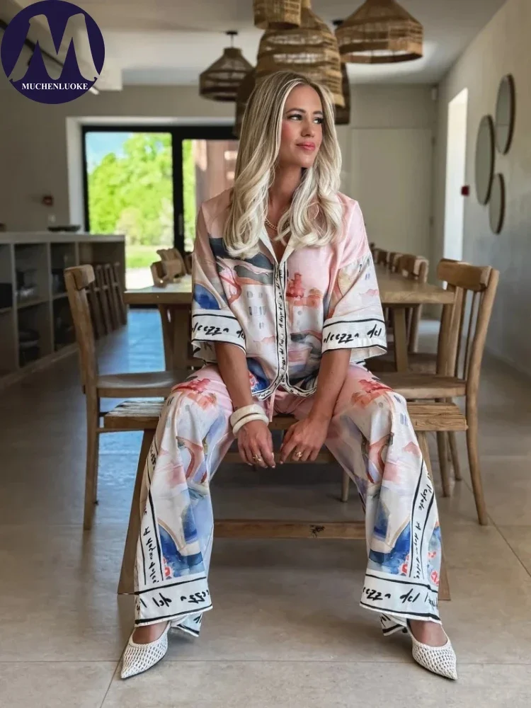 2-delige set voor dames zomer  - Linen Pant Wide recensie en prijs