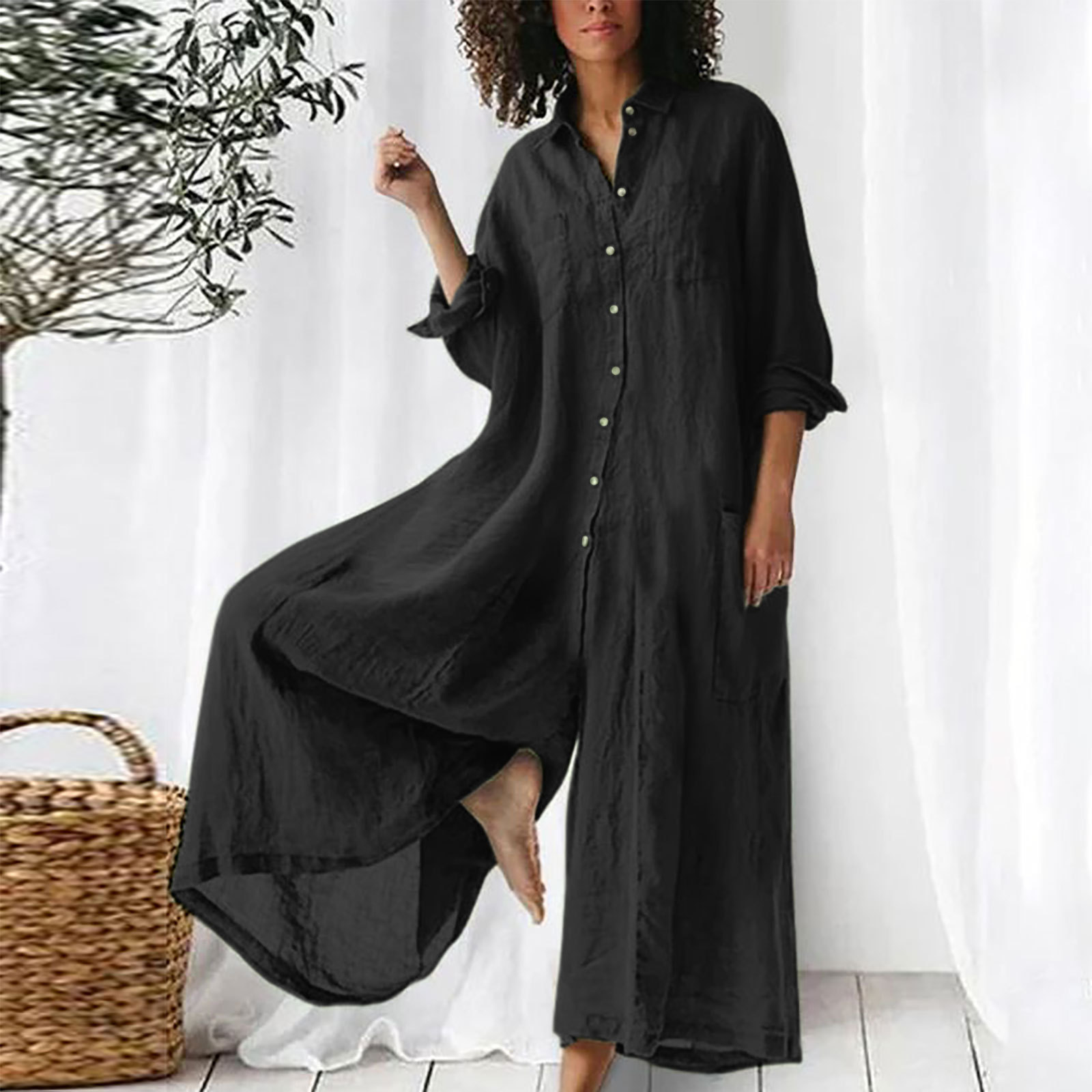 Damesjumpsuit Alledaagse jumps - Jumpsuit Linen Relaxed recensie en prijs