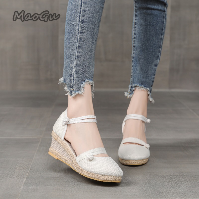 Dameslinnen espadrille-sandale - Wedge Espadrille Women recensie en prijs