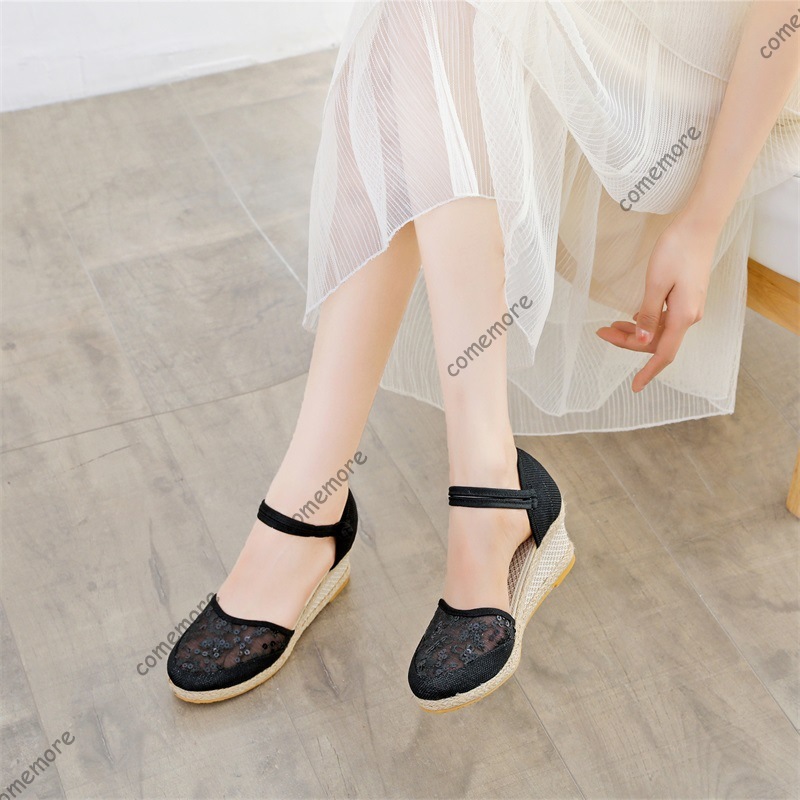 Dames kanten mesh espadrille s - Wedge Espadrille Women recensie en prijs