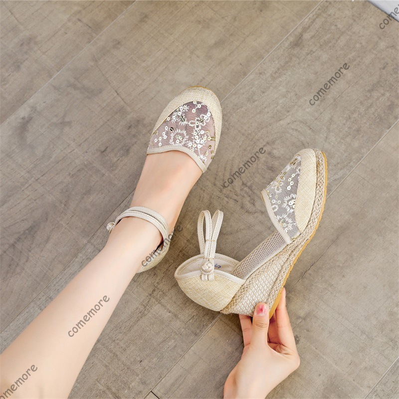 Dames kanten mesh espadrille s - Wedge Espadrille Women recensie en prijs