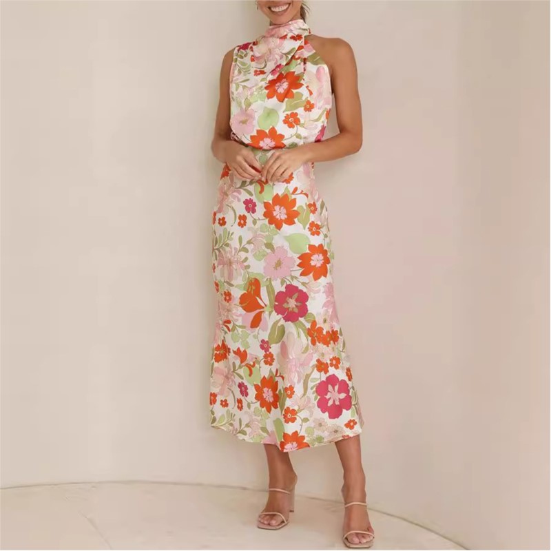 Dames satijnen lange jurken me - Maxi Dress Halter recensie en prijs