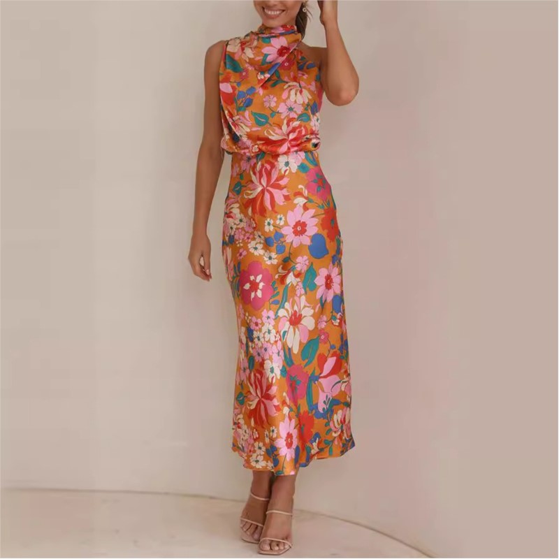 Dames satijnen lange jurken me - Maxi Dress Halter recensie en prijs